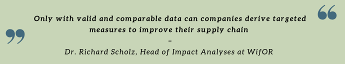 Only with valid and comparable data can companies derive targeted measures to improve their supply chain 