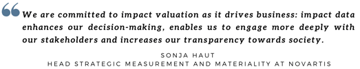 We are committed to impact valuation as it drives business: impact data enhances our decision-making, enables us to engage more deeply with our stakeholders and increases our transparency towards society.