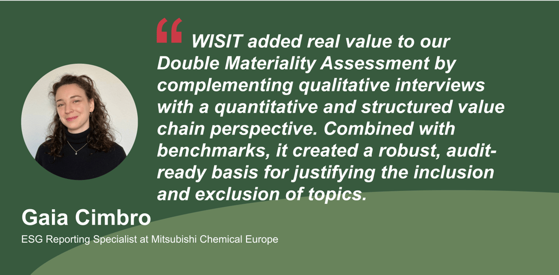 Case Study: How WISIT Enhanced Mitsubishi Chemical Europe’s Double Materiality Assessment
